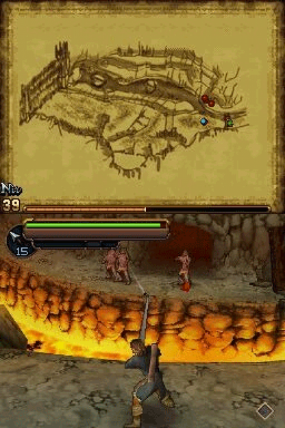 Lord of the Rings: Aragorn's Quest gameplay for Nintendo DS (DS) fantasy action adventure video game