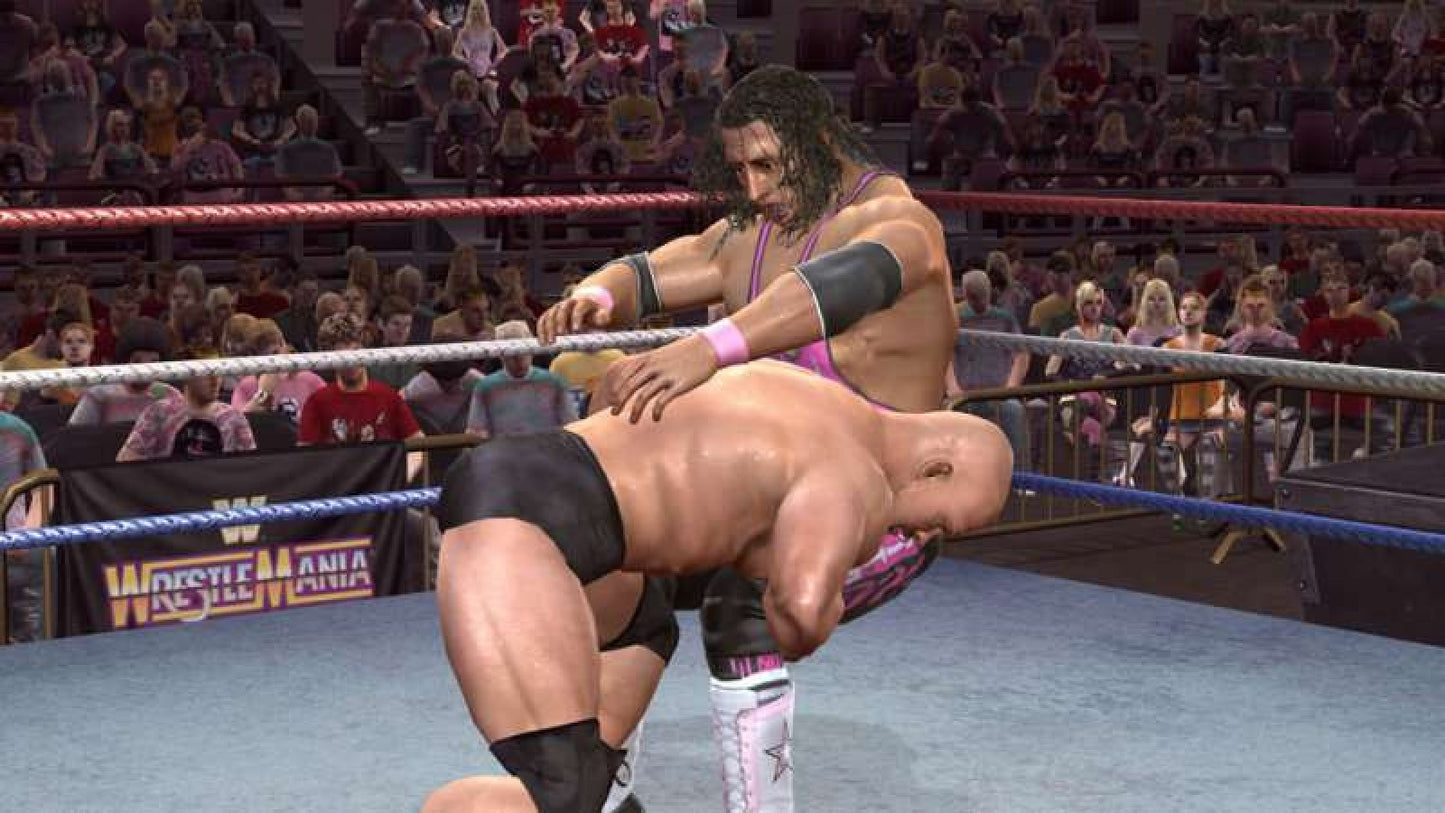 WWE Legends of WrestleMania Xbox 360 wrestling arcade game classic roster Hulk Hogan Andre the Giant Stone Cold The Rock relive historic WrestleMania moments gameplay