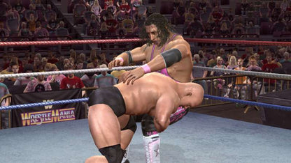 WWE Legends of WrestleMania Xbox 360 wrestling arcade game classic roster Hulk Hogan Andre the Giant Stone Cold The Rock relive historic WrestleMania moments gameplay