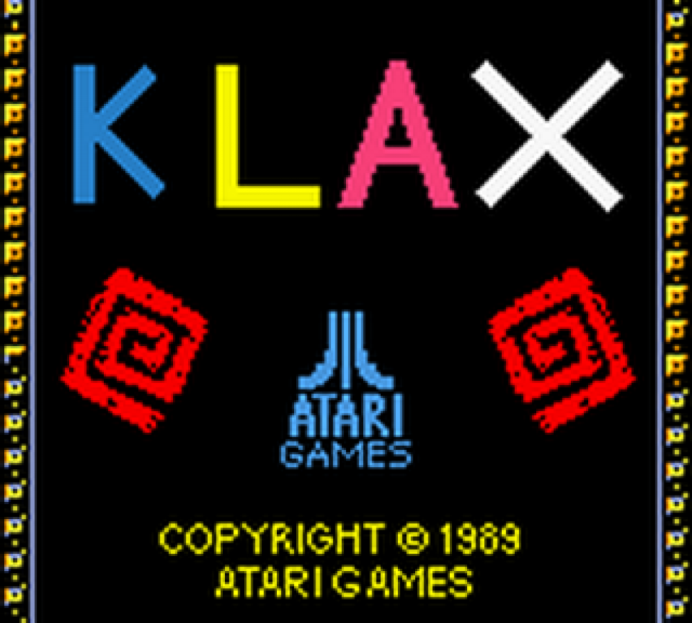 Klax Game Boy Color puzzle video game title screen