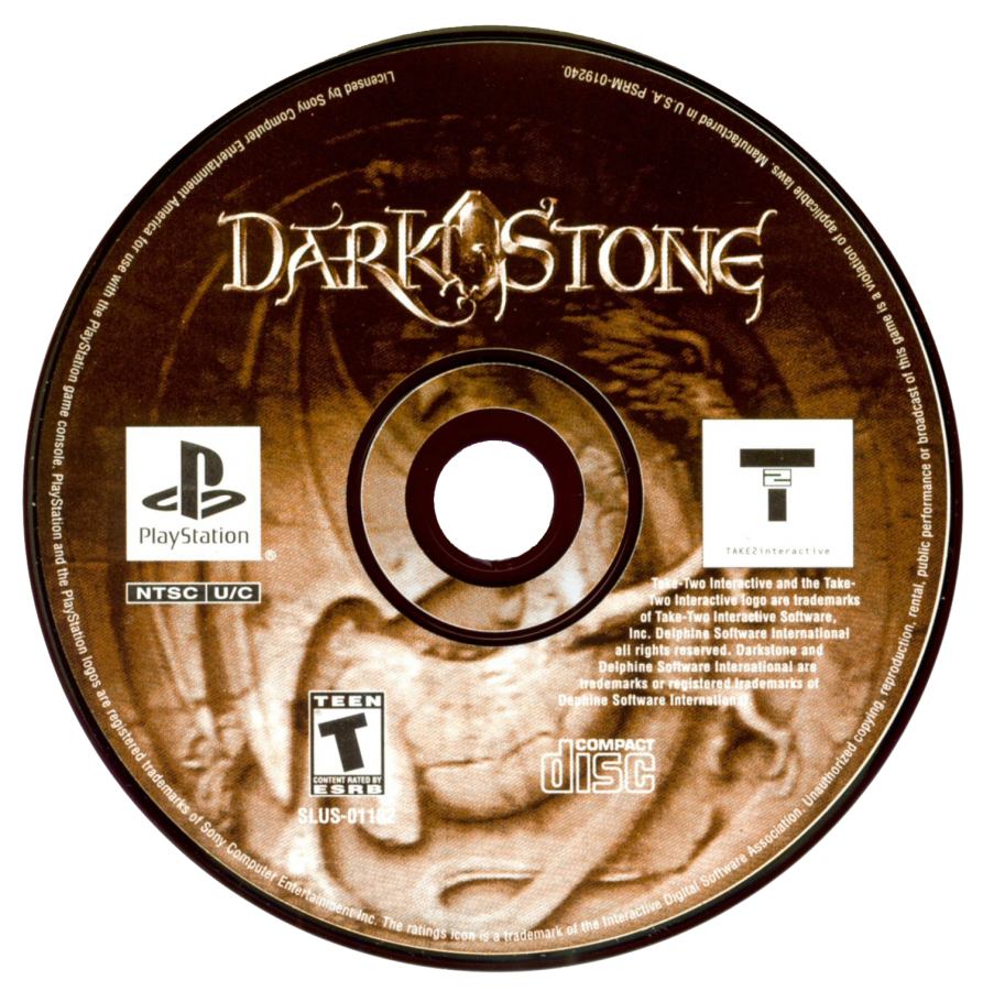 Darkstone PS1 PlayStation 1 action RPG dungeon crawler fantasy hack and slash loot based gameplay retro video game disc