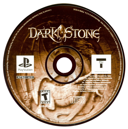 Darkstone PS1 PlayStation 1 action RPG dungeon crawler fantasy hack and slash loot based gameplay retro video game disc
