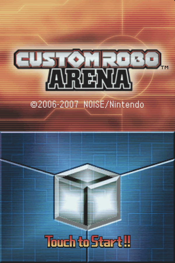 Custom Robo Arena start for Nintendo DS (DS) action RPG mech battle video game