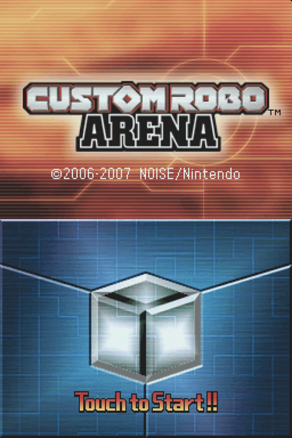 Custom Robo Arena start for Nintendo DS (DS) action RPG mech battle video game