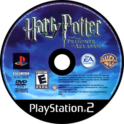 Harry Potter and the Prisoner of Azkaban disc art for Playstation 2 video game
