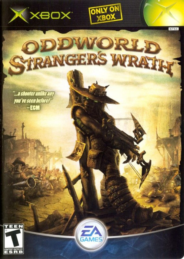 Oddworld: Stranger’s Wrath Xbox action-adventure video game cover art.