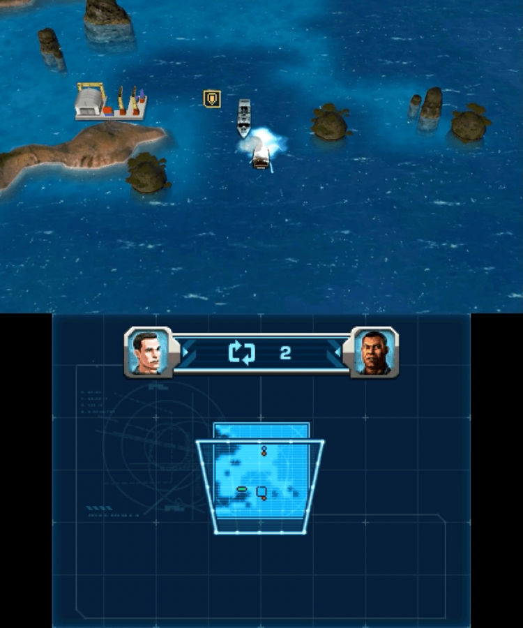 Battleship gameplay for Nintendo 3DS (3DS) strategy action video game