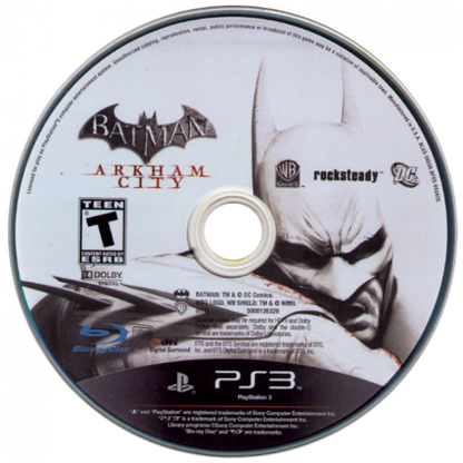 Batman: Arkham City disc for PlayStation 3 (PS3) video game
