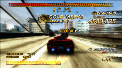 Burnout Revenge Platinum Hits Xbox 360 video game featuring high speed arcade racing gameplay crash mode destruction challenges aggressive driving traffic collisions takedown mechanics competitive races and classic Xbox 360 racing gameplay retro video game collection collectible gaming appeal gameplay