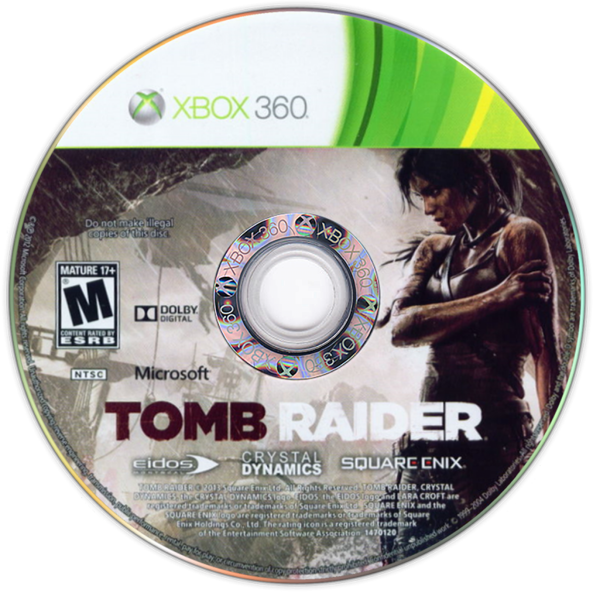 Tomb Raider disc art for XBox 360 (X360) video game