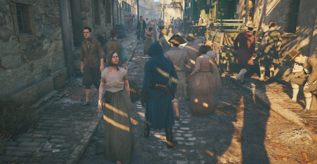 Retro Assassins Creed Unity Limited Edition PS4 inspired design featuring French Revolution stealth action aesthetic historic Paris rooftops hidden blade parkour assassin brotherhood cinematic open world adventure Ubisoft gameplay nostalgia gameplay 