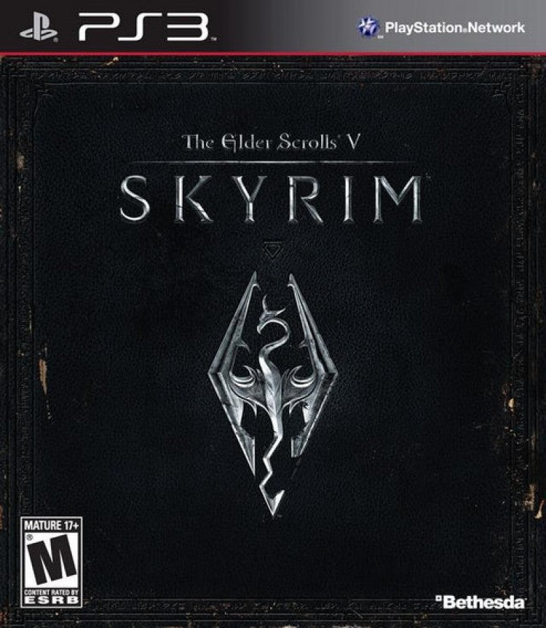 The Elder Scrolls V Skyrim cover art for PlayStation 3 PS3 video game