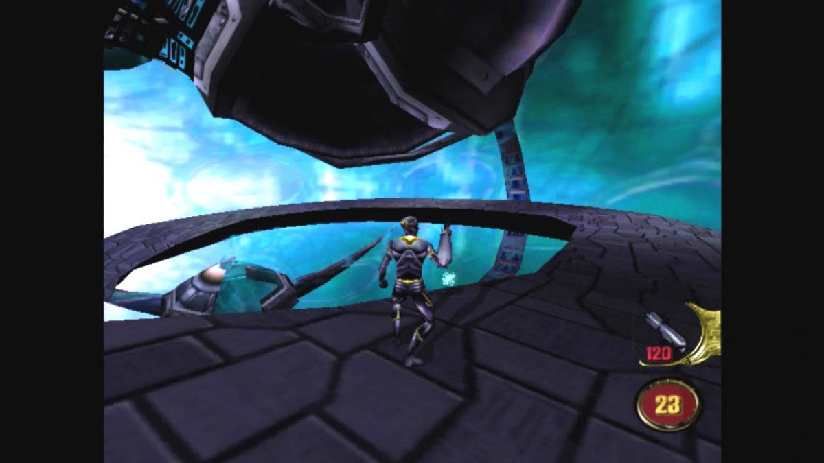 MDK 2 Armageddon PS2 Sony PlayStation 2 action shooter platformer sci fi third person combat quirky humor multiple playable characters sniper gameplay puzzle solving alien invasion story BioWare fast paced action retro gaming PlayStation 2 software video game title gameplay 