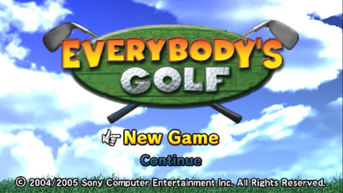 Hot Shots Golf: Open Tee [Greatest Hits] start screen for PlayStation Portable (PSP) golf sports game