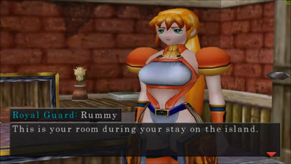 Ephemeral Fantasia PS2 Sony PlayStation 2 JRPG role playing game fantasy adventure time loop story turn based combat Konami story driven exploration character progression PlayStation 2 software video game title gameplay 