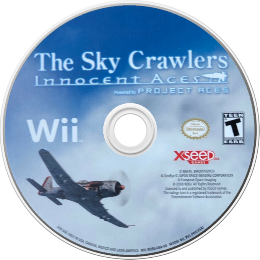 The Sky Crawlers Innocent Aces Nintendo Wii for flight combat video game fans featuring immersive aerial dogfights motion controls military aircraft missions cinematic storytelling arcade style flying intense air battles anime inspired world challenging campaign collectible gaming appeal disc