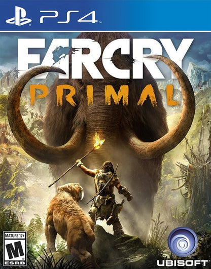 Far Cry: Primal – PlayStation 4 (PS4) video game cover image, open-world action adventure by Ubisoft
