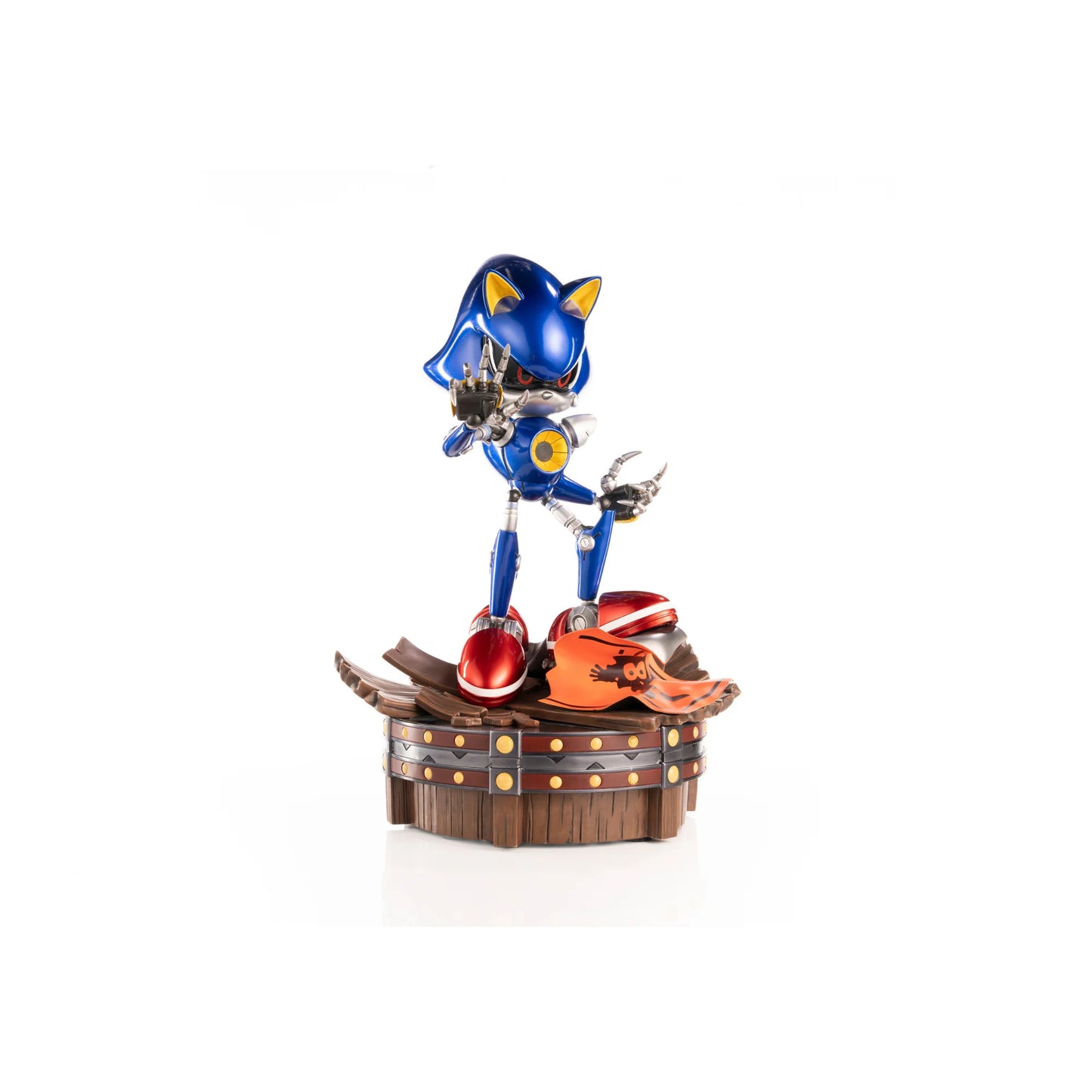 Metal Sonic The Steel Nemesis 15 Inch Premium Resin Statue by First 4 Figures F4F collectible Sonic the Hedgehog statue featuring detailed Metal Sonic character design premium resin construction dynamic sculpted details display base officially licensed collectible figure gaming decor and high end collector appeal