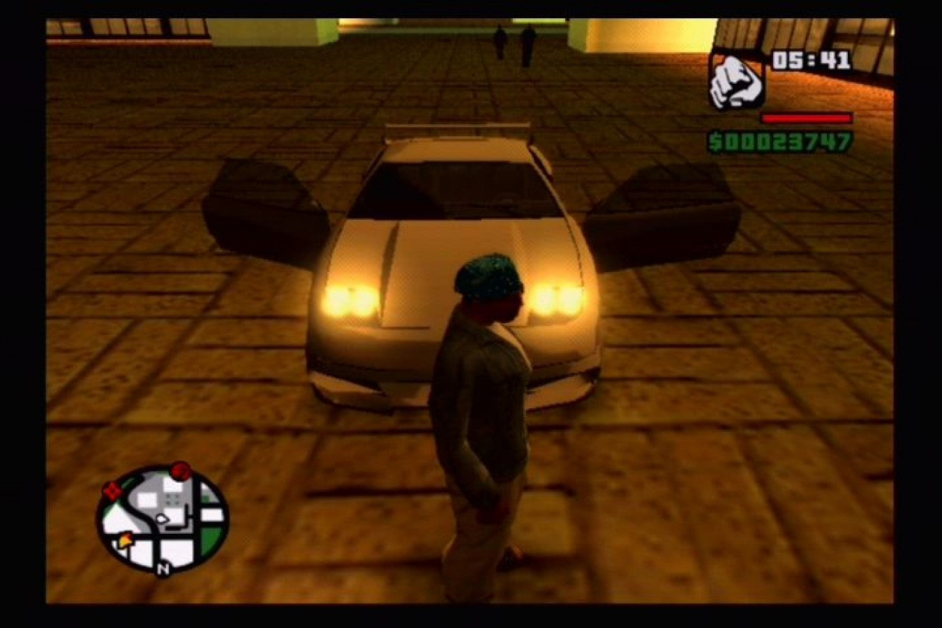 Grand Theft Auto San Andreas PlayStation 2 open-world action-adventure video game Rockstar Games CJ Carl Johnson returning home Los Santos San Fierro Las Venturas gang warfare missions exploration vehicle hijacking customization RPG elements 90s setting crime saga gameplay screenshot