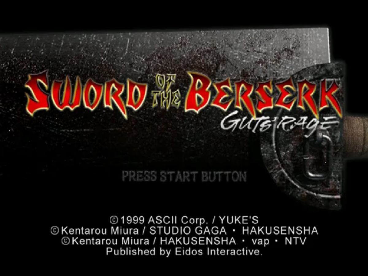 Sword of the Berserk Guts Rage Sega Dreamcast retro video game action adventure title screen