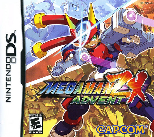 Mega Man ZX Advent Nintendo DS game featuring fast-paced action platforming and transformation-based Mega Man gameplay front cover
