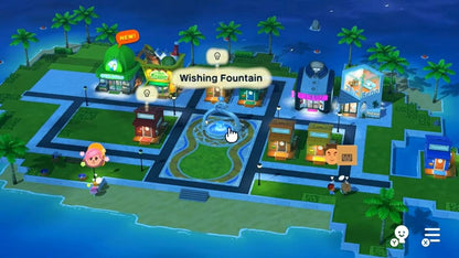 TomoDachi Life: Living the Dream for Nintendo Switch (NS) featuring a quirky life sim where you create Mii characters build relationships and watch unpredictable island style interactions unfold; customize outfits voices and personalities then enjoy mini games events and hilarious social drama as your cast lives out their dream life on Switch gameplay screenshot