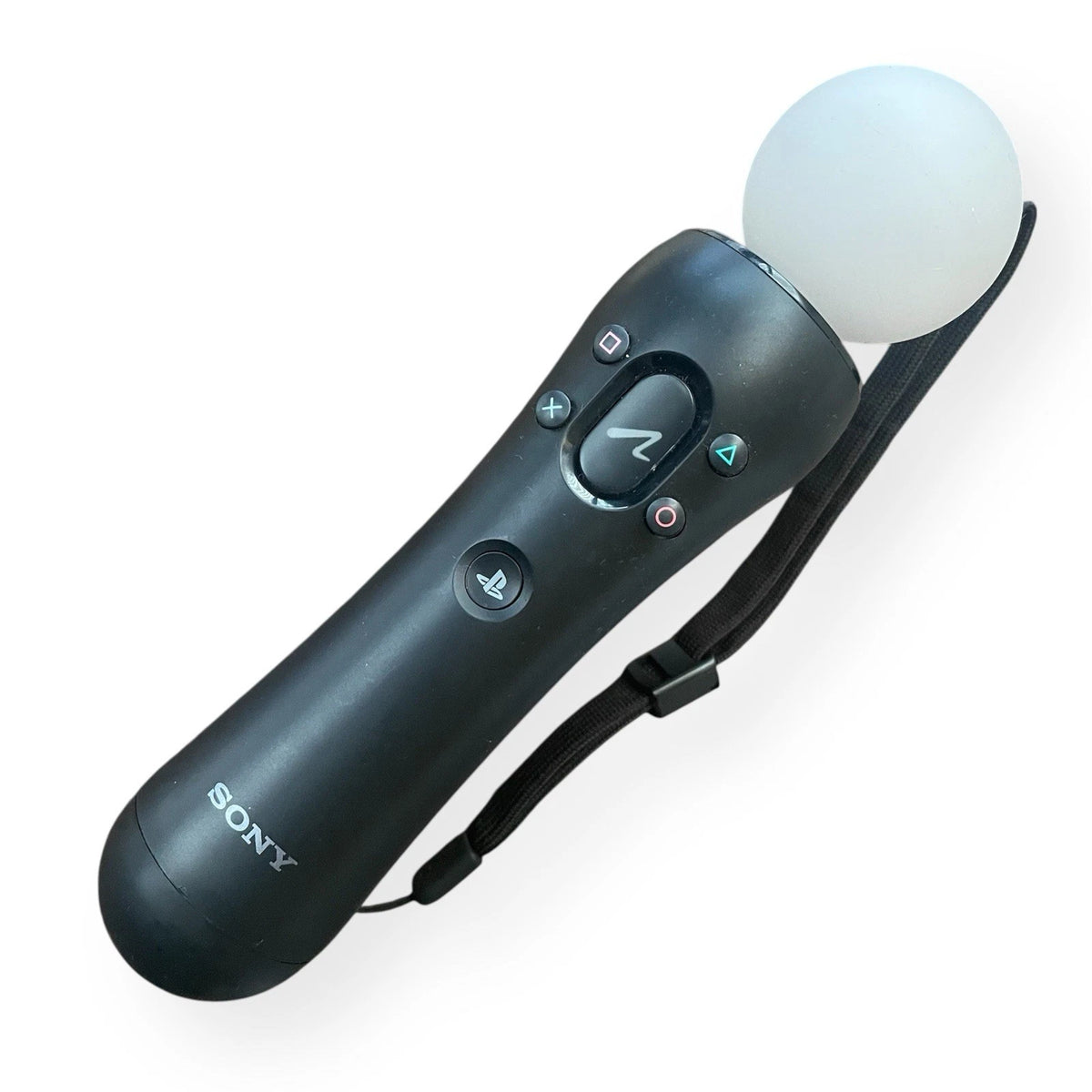 PlayStation Move Controller PlayStation 3 PS3 gaming accessory featuring motion control technology wand style controller design movement tracking buttons trigger control wireless gameplay support and classic PlayStation 3 gaming hardware retro video game collection collectible gaming accessory appeal