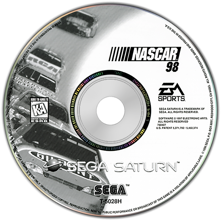 NASCAR 98 disc art for Sega Saturn (SS) video game