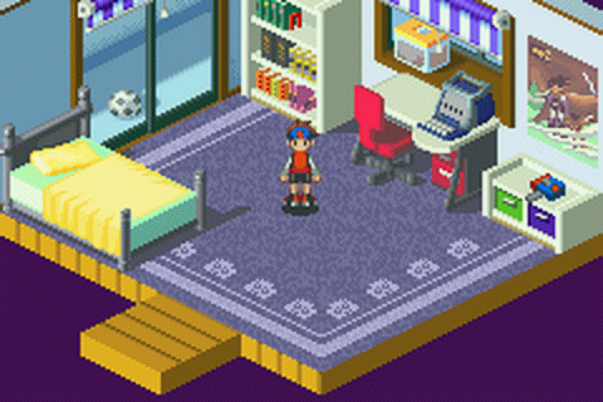 Mega Man Battle Network gameplay for Game Boy Advance (GBA) adventure video game. 