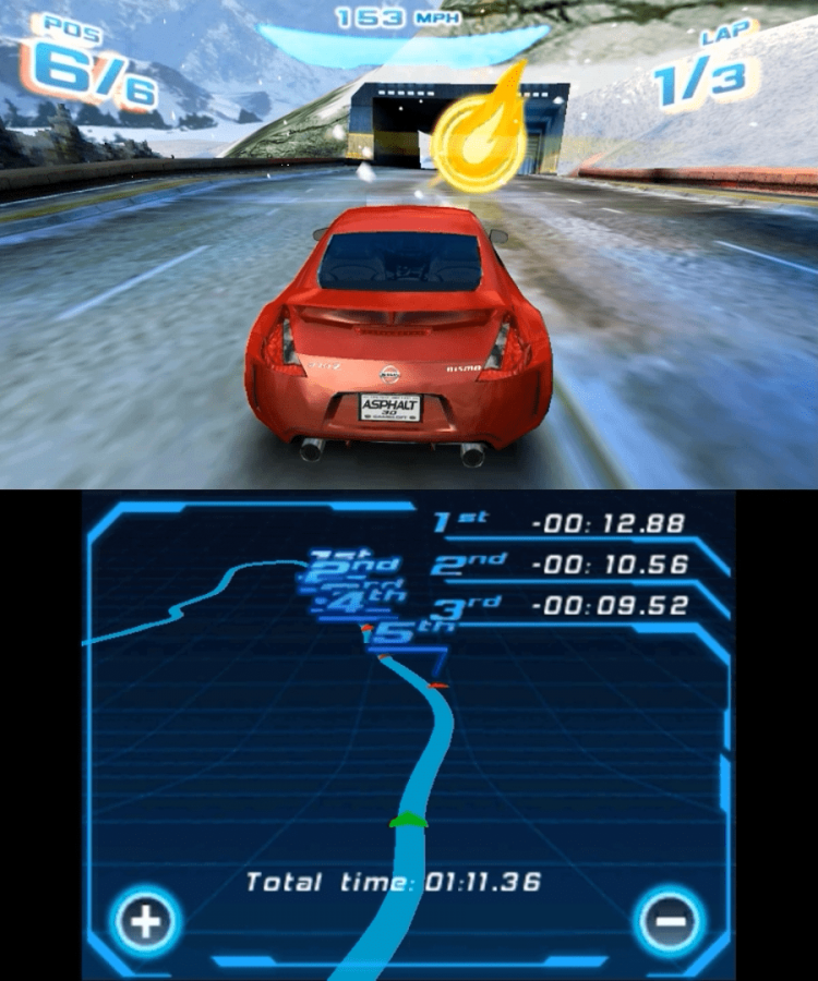 Asphalt 3D gameplay for Nintendo 3DS (3DS) racing video game