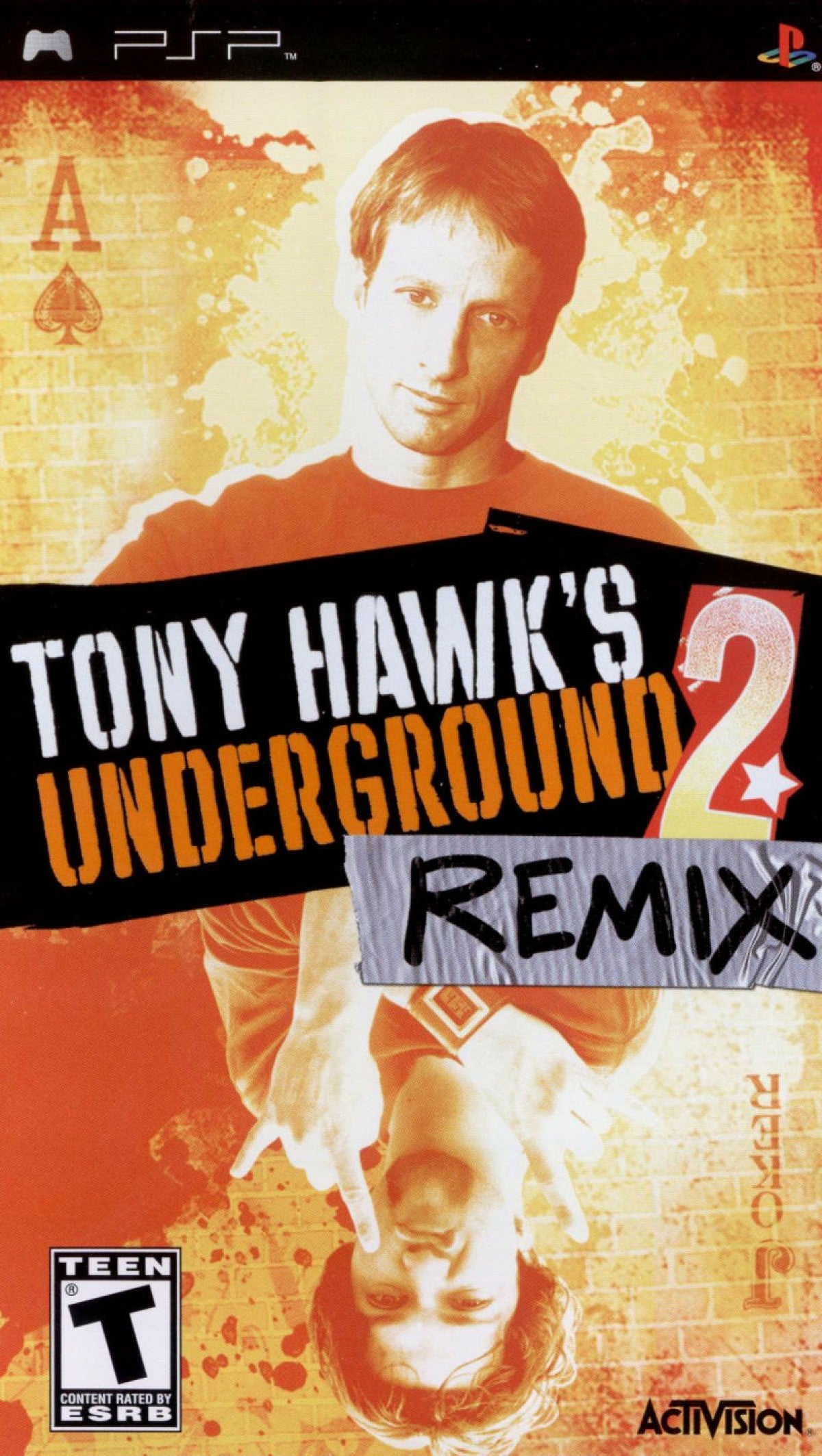 Tony Hawk’s Underground 2 Remix PSP game featuring fast-paced skateboarding action, classic trick-based gameplay, and portable versions of fan-favorite levels cover art