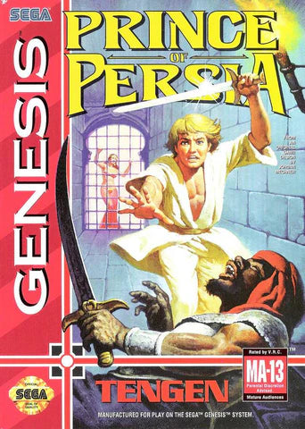 Prince of Persia cover art for Sega Genesis (GEN) video game