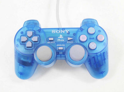 Clear Blue Dual Shock Controller Transluscent blue PSone Slim controller 