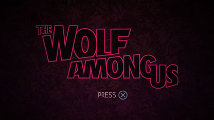 Wolf Among Us – PlayStation 4 (PS4) video game title page, episodic interactive adventure