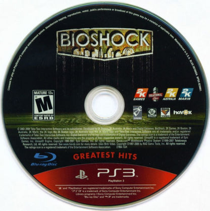 BioShock [Greatest Hits] disc for PlayStation 3 (PS3) video game