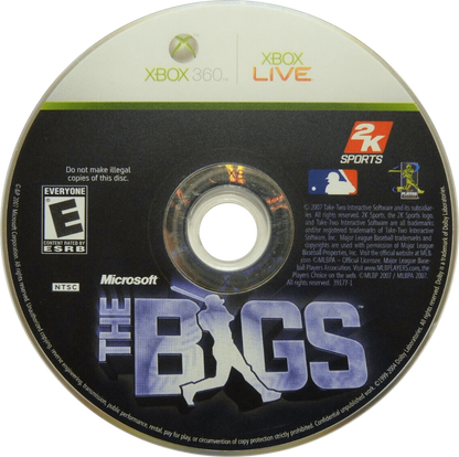The Bigs Xbox 360 arcade style baseball game featuring over the top power hitting exaggerated player abilities MLB teams and athletes Home Run Pinball mode career mode fast paced gameplay and colorful stadium action by 2K Sports disc