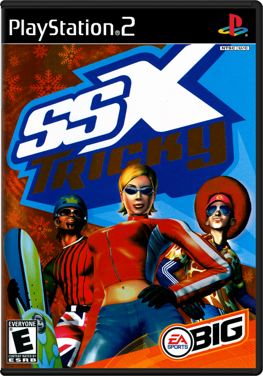 SSX Tricky – PlayStation 2 (PS2) video game cover image, arcade snowboarding.