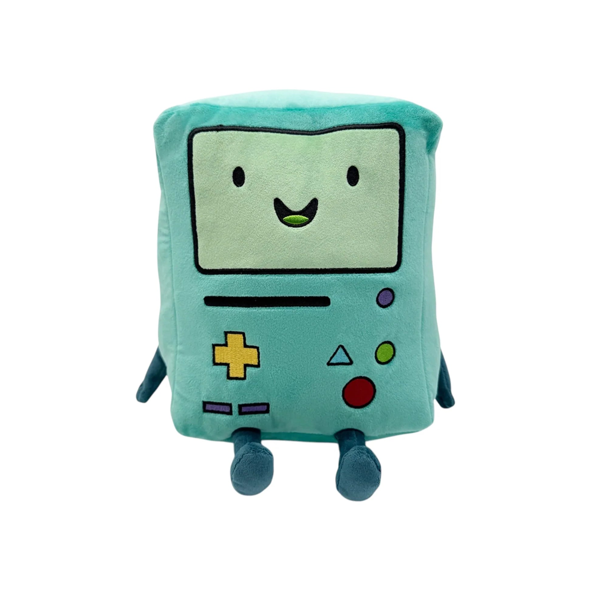 Adventure Time BMO 9 Inch Plush featuring Adventure Time inspired BMO character design soft collectible plush detailed embroidered features display worthy craftsmanship fan favorite gaming companion and collectible gaming appeal 
