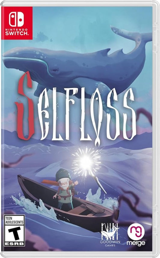 Selfloss Nintendo Switch inspired design featuring emotional fantasy adventure aesthetic atmospheric world exploration heartfelt storytelling mystical whale companion enchanting landscapes puzzle solving elements and beautifully crafted narrative driven gameplay presentation front cover