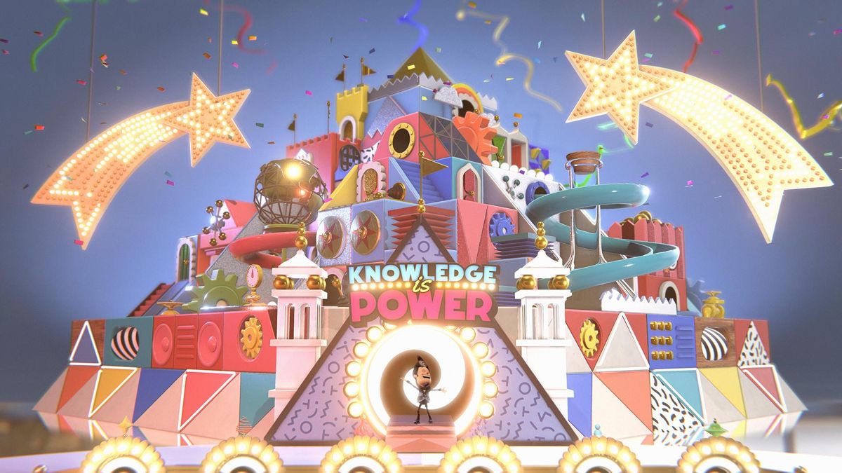 Knowledge Is Power PlayStation 4 (PS4) party quiz video game title screen