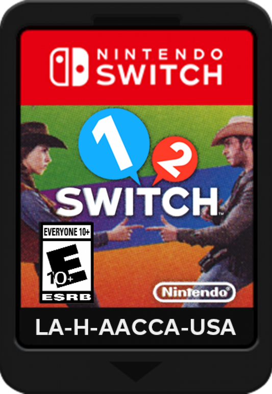 1-2-Switch for Nintendo Switch party mini game collection featuring motion control challenges multiplayer activities and Joy Con interactive gameplay cartridge