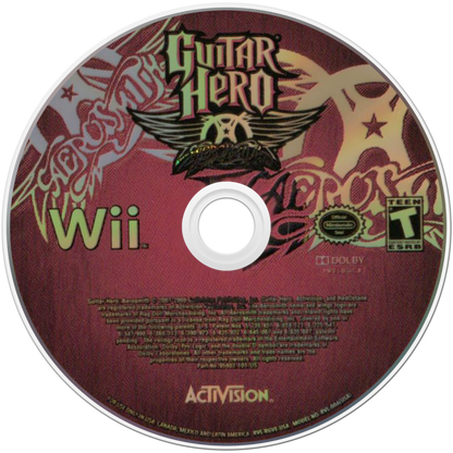 Guitar Hero: Aerosmith disc for Nintendo Wii (Wii) video game