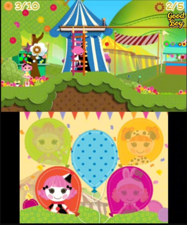 Lalaloopsy: Carnival of Friends – Nintendo DS: Explore a colorful carnival, complete fun mini-games, and interact with your favorite Lalaloopsy characters gameplay