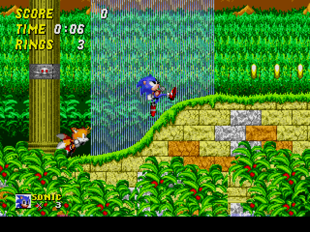 Sonic the Hedgehog 2 Not For Resale retro Sega Genesis video game featuring fast paced platform gameplay, multiplayer Sonic action, side scrolling adventure and classic Genesis entertainment - gameplay