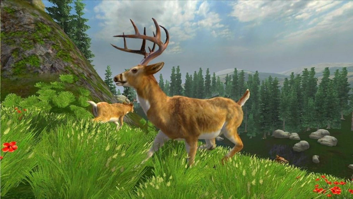 Big Buck Hunter Pro Wii inspired design featuring arcade hunting simulation aesthetic outdoor wilderness environments motion controlled shooting gameplay competitive score chasing wildlife tracking action family friendly sports entertainment nostalgic Nintendo Wii presentation gameplay