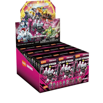 Blokees Transformers Galaxy Version 09 Darkest Hour blind box collectible series inspired design featuring buildable transforming robot characters aesthetic mystery box assortment detailed sci fi mecha designs iconic Transformers universe themed mini figures surprise collectibles and display presentation
