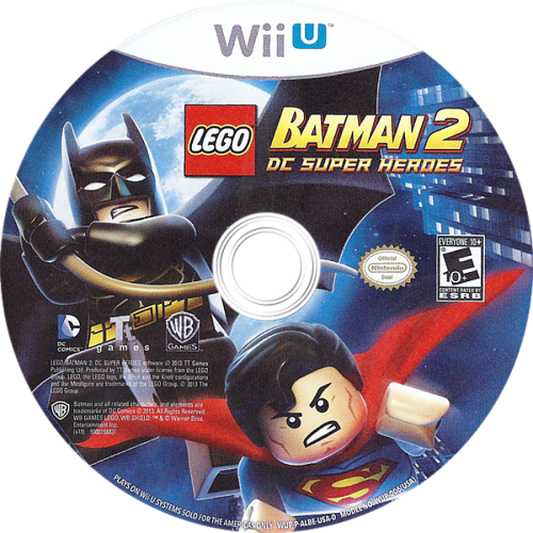 LEGO Batman 2 disc art for Nintendo Wii U (WiiU) video game 