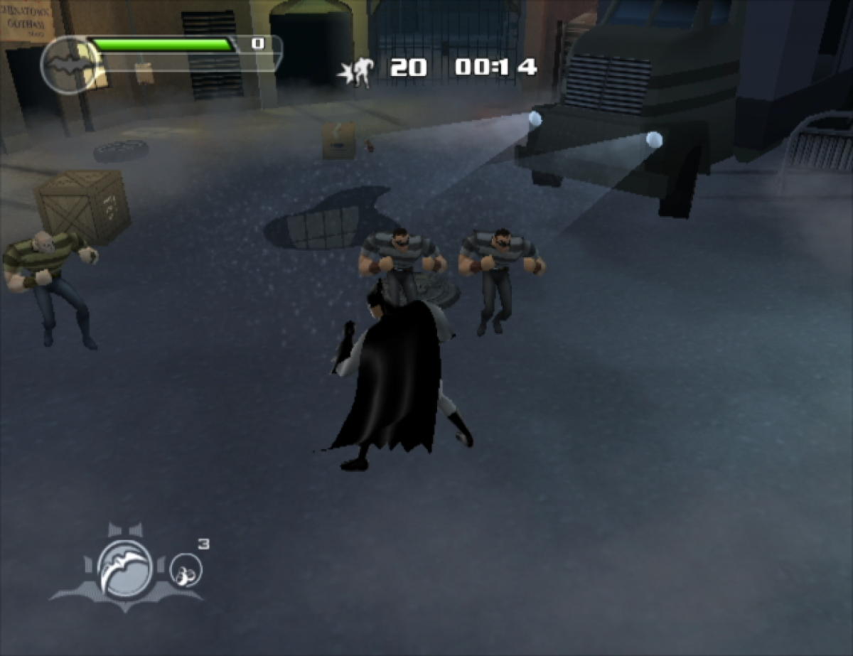 Batman Rise of Sin Tzu GameCube game featuring cooperative beat ’em up action and DC superhero combat gameplay screenshot