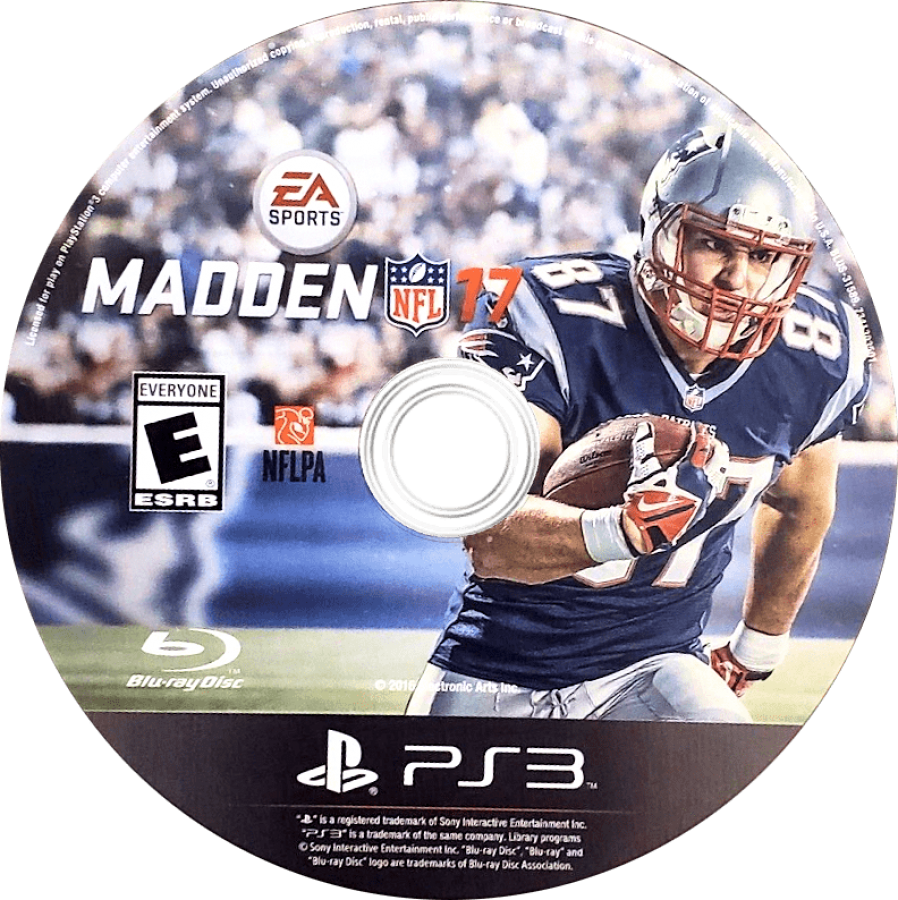 Madden NFL 17 disc art for PlayStation 3 (PS3) video game