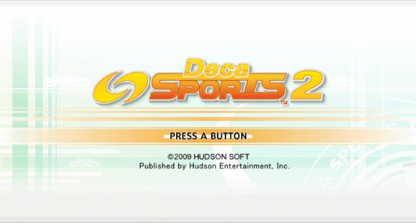 Deca Sports 2 title screen art for Nintendo Wii (Wii) video game